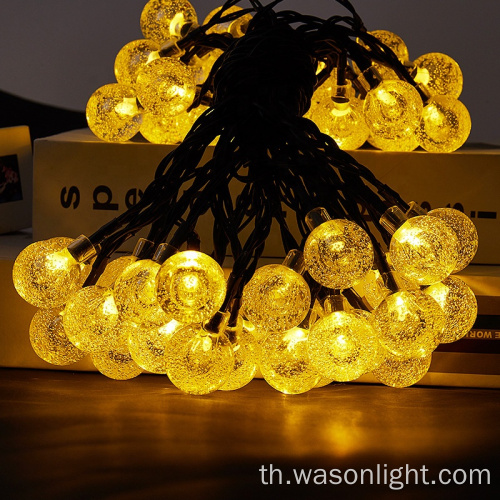 30 LED 21ft สตริงกันน้ำแสงอาทิตย์แสงกลางแจ้ง Fairy Globe Crystal Ball Lighting Decorative Lighting for Garden Yard Home Party